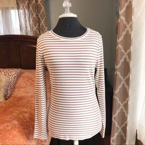 Time and Tru ⚜️ Ribbed & Striped Long Sleeved Top
